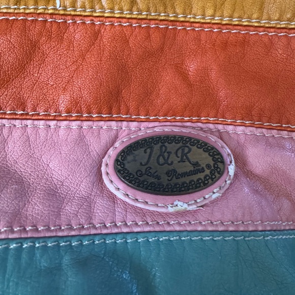 John Romaine Multi-Color Boho Bucket Shoulder Bag - Picture 9 of 12